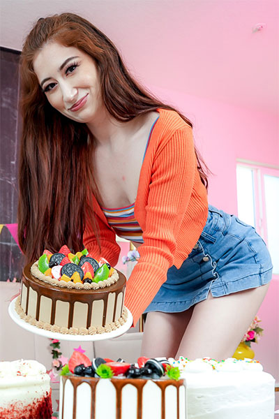 Ava Davis from Exxxtra Small scene Cake or Cock? Extra Small Influencer Takes Viral Challenge Too Far