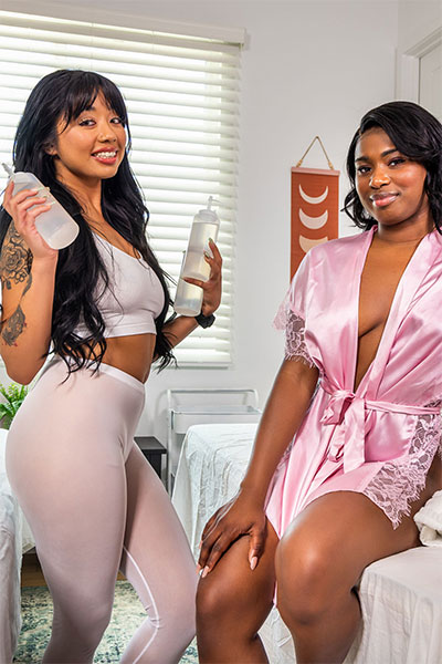 Gia DiBella and Tessa Thomas in Spa Day: A Package Deal at WankzVR