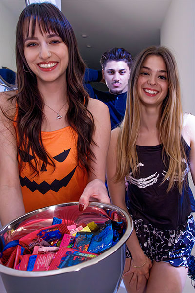 Lana Smalls and Molly Little in We Gave Stepbro Some Halloween Pussy at Bratty Sis