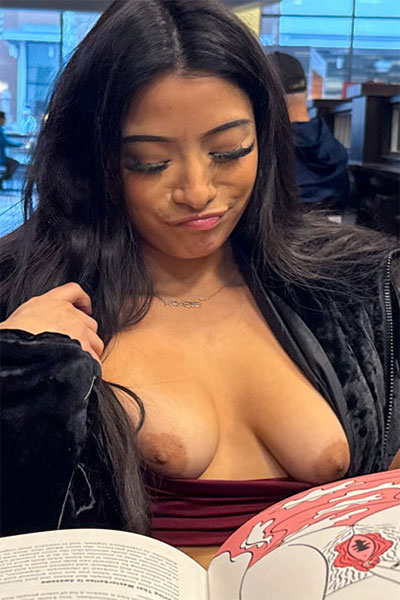 Monica from FTV Girls scene The Library