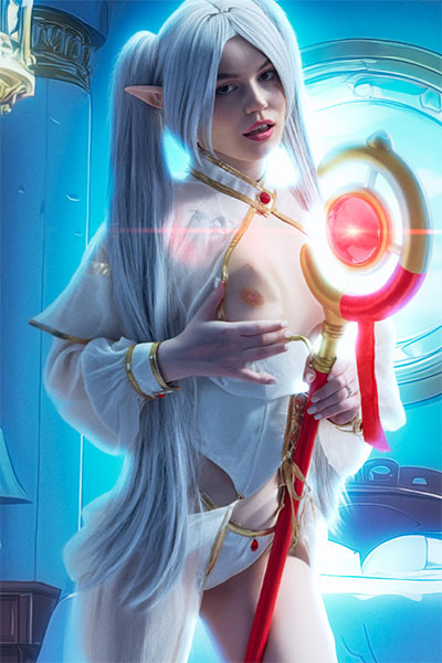 Silvia Wise from VR Cosplay X scene Beyond Journeys End Frieren A XXX Parody