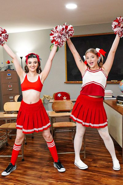 Jill Taylor and Julia James in Summer School Scandal: The Cheerleaders’ Creamy Fate at Innocent High Image #3
