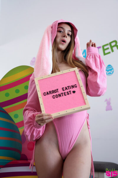 Molly Little from Bratty Sis scene Stepsister Has A Carrot Eating Contest This Easter Image #2
